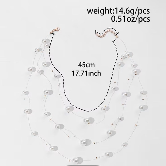 Floating Pearl Necklace - Picture 4 of 4